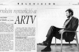 Warnken renunció a ARTV