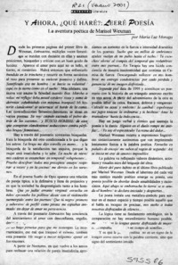 Y ahora, ¿qué haré?, leeré poesía  [artículo] María Luz Moraga