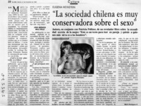 "La sociedad chilena es muy conservadora sobre el sexo"