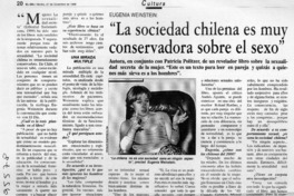 "La sociedad chilena es muy conservadora sobre el sexo"
