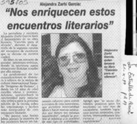 "Nos enriquecen estos encuentros literarios"  [artículo]