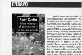Sobre el amor, el sufrimiento y el nuevo milenio  [artículo] Rodrigo Pinto
