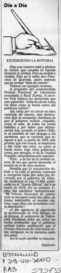 Escribiendo la historia  [artículo]