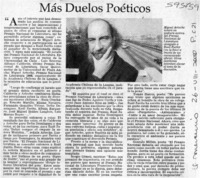 Más duelos poéticos  [artículo]