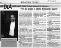 "No me ayudó el pituto de Ricardo Lagos"