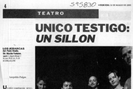 Único testigo, un sillón  [artículo] Leopoldo Pulgar