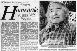 Homenaje a una voz vegetal  [artículo]