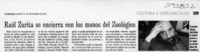 Raúl Zurita se encierra con los monos del Zoológico  [artículo]