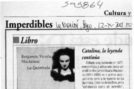 Catalina, la leyenda continúa  [artículo]