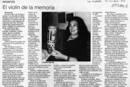 El violín de la memoria  [artículo] Enrique Ramírez Capello