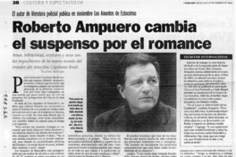 Roberto Ampuero cambia el suspenso por el romance  [artículo] Claudio Aguilera
