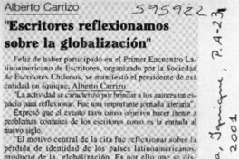 "Escritores reflexionamos sobre la globalización"  [artículo]