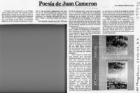 Poesía de Juan Cameron
