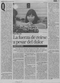 La fuerza de reírse a pesar del dolor  [artículo] María Eugenia Camus