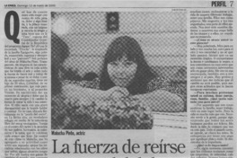 La fuerza de reírse a pesar del dolor  [artículo] María Eugenia Camus