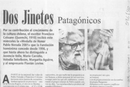 Dos jinetes patagónicos  [artículo]