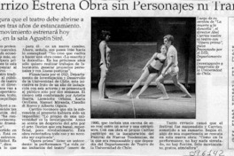 Abel Carrizo estrena obra sin personajes ni trama  [artículo]