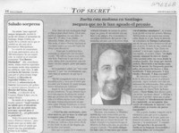 Zurita esta mañana en Santiago, asegura que no le han aguado el premio