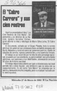 El "Cabro Carrera" y sus cien rostros  [artículo]