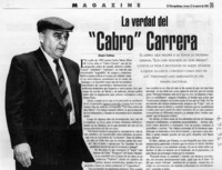 La verdad del "Cabro" Carrera  [artículo] Sergio Tanhnuz
