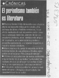 El periodismo también es literatura  [artículo]