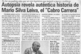 Autopsia revela auténtica historia de Mario Silva Leiva, el "Cabro Carrera"  [artículo]