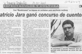 Patricio Jara ganó concurso de cuentos  [artículo]