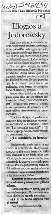 Elogios a Jodorowsky  [artículo]