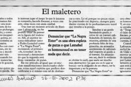 El maletero  [artículo] Rafael Gumucio
