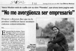 "No me avergüenza ser empresario"  [artículo] M. S.