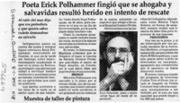 Poeta Erick Polhammer fingió que se ahogaba y salvavidas resultó herido en intento de rescate  [artículo]