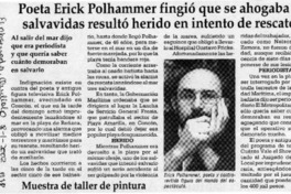 Poeta Erick Polhammer fingió que se ahogaba y salvavidas resultó herido en intento de rescate  [artículo]
