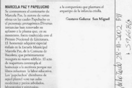 Marcela Paz y Papelucho  [artículo] Gustavo Galarce