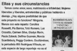 Ellas y sus circunstancias  [artículo] P. D.