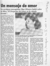 Un mensaje de amor  [artículo]