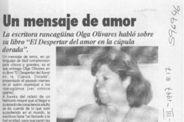 Un mensaje de amor  [artículo]