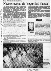 Nace concepto de "seguridad blanda"  [artículo]