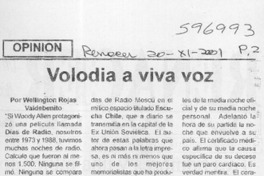 Volodia a viva voz  [artículo] Wellington Rojas Valdebenito