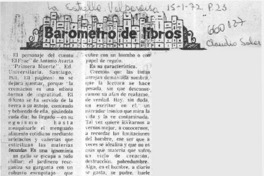 Barometro de libros  [artículo] Claudio Solar.