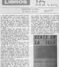 Gente en la isla.  [artículo]