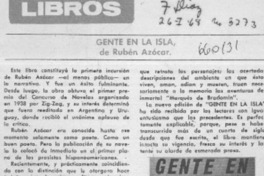 Gente en la isla.  [artículo]