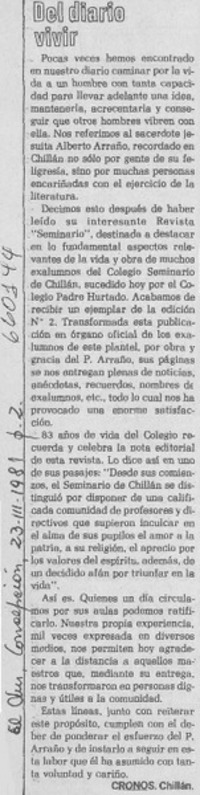 Del diario vivir.