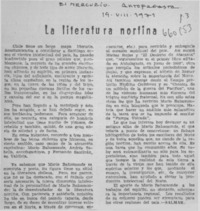 La literatura nortina.  [artículo]