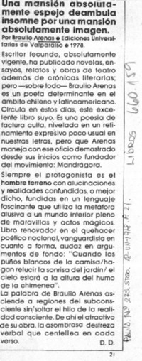 Una mansión absolutamente espejo--  [artículo] D.D.