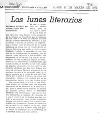 Los lunes literarios  [artículo]