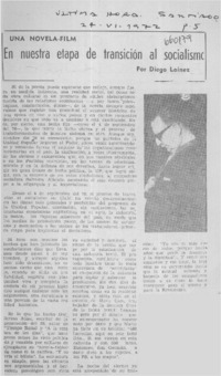 En nuestra etapa de transición al socialismo  [artículo] Diego Lainez.