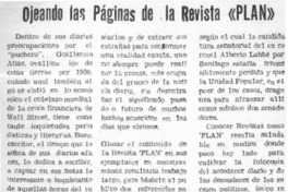 Ojeando las páginas de la revista [Plan].  [artículo]
