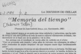 Memorias del tiempo"  [artículo] Federico Tatter.