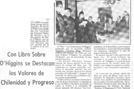Con libro sobre O'Higgins se destacan los valores de chilenidad y progreso.  [artículo]