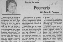 Poemario  [artículo] Jorge E. Paniagua.